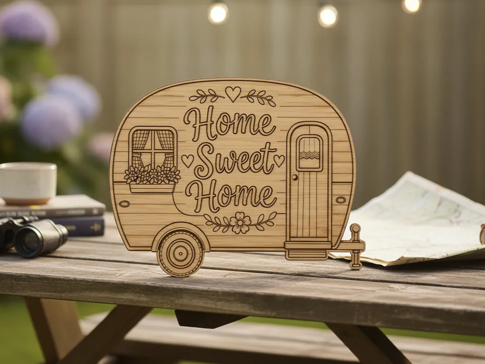 Home Sweet Home - Camper Trailer Wooden Sign