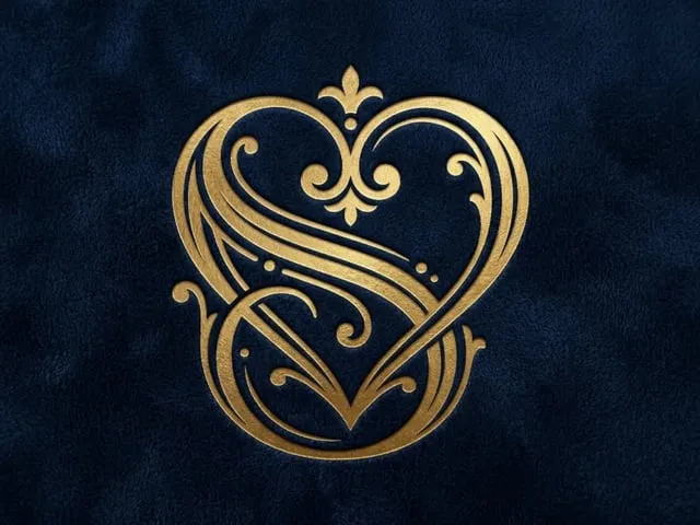 S Heart Wedding Monogram – Romantic Love Initial with Elegant Heart Ornament for Laser Cut Signs, Cake Toppers & Engraving
