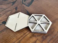 [Laser cut and engrave] Boîte de rangement hexagonale en bois pour perles et petits accessoires
