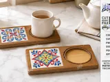 [Laser cut and engrave] Mediterranean Style Tile Inlaid Wooden Kitchenware and Home Decor Collection Laser Cut Bundle