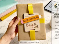 [Laser cut and engrave] Wooden School Gift Tags Bundle. Back to School Gift Tag Laser Cut Files. Teacher Gift Tag. Kids SVG. Children. School Supplies Gift Label