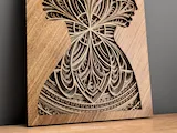 [Laser cut and engrave] 3D Husband & Wife Silhouette Mandala SVG | Romantic Layered Wall Art Laser Cut File | Soulbound