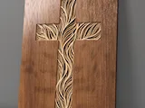 [Laser cut and engrave] 3D Cross Wall Art Laser Cut SVG – Eternal Grace | Christian Home Décor | Layered Wooden Faith Design