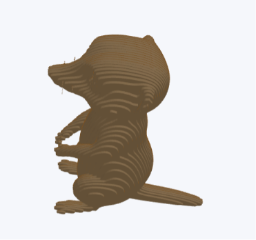 [Laser cut and engrave] Layered Wooden Meerkat Figurine