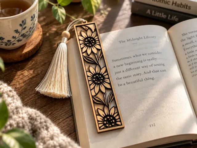 Sunflower Bookmark with Tassel