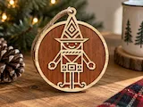 [Laser cut and engrave] Wooden Nutcracker Christmas Ornament