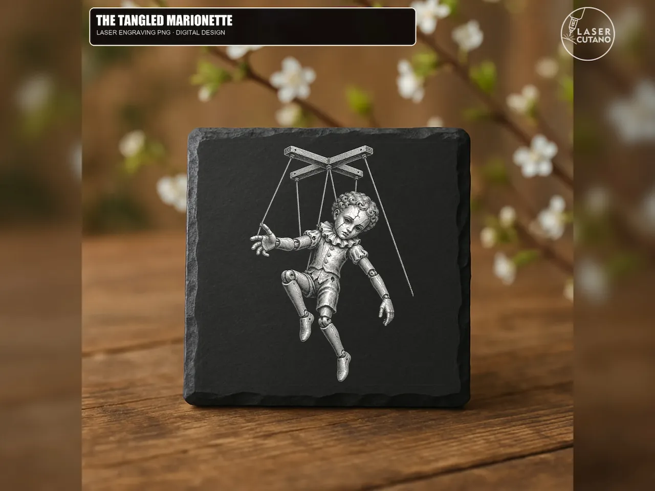 [Laser cut and engrave] The Tangled Marionette - 1 Laser Engraving PNG Design