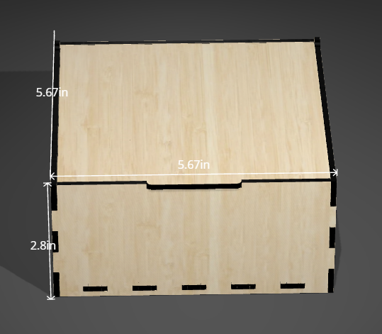 [Laser cut and engrave] Square wooden storage box with lid