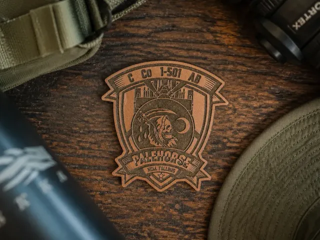 C Co 1-501 AB Palehorse Hell Follows Military Morale Patch