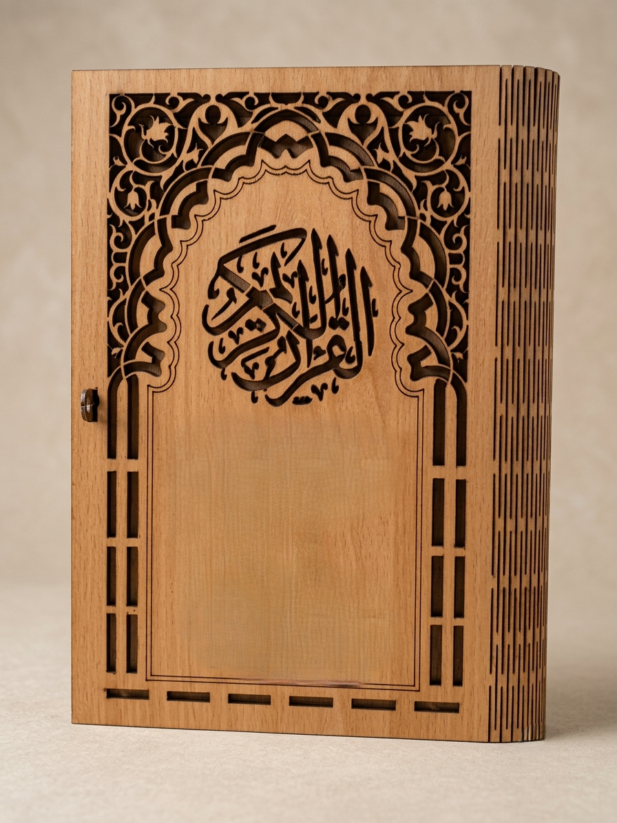 [Laser cut and engrave] Coffret en bois pour Coran avec calligraphie arabe