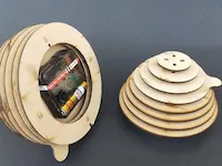 [Laser cut and engrave] Minimalist Round Wooden Table Clock