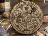 [Laser cut and engrave] Sous-verre en bois, jeu de tarot