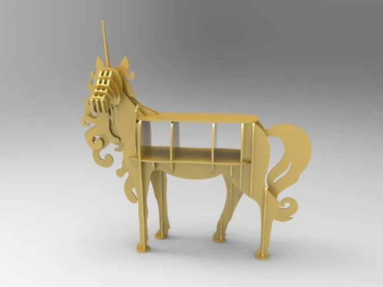 Unicorn Shaped Bookshelf Storage Organizer