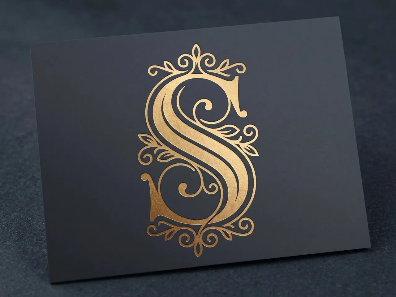 [Laser cut and engrave] S Elegant Wedding Monogram – Romantic Bridal Initial with Flowing Flourishes for Laser Cut Signs, Cake Toppers, Invitations & Engraving