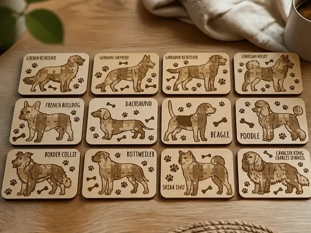 12 Dog Breed Puzzle SVG Bundle, Dog Puzzle Laser Cut File, Wooden Dog Puzzle for Kids, Animal Puzzle SVG, Dog Lover Gift, DIY Craft