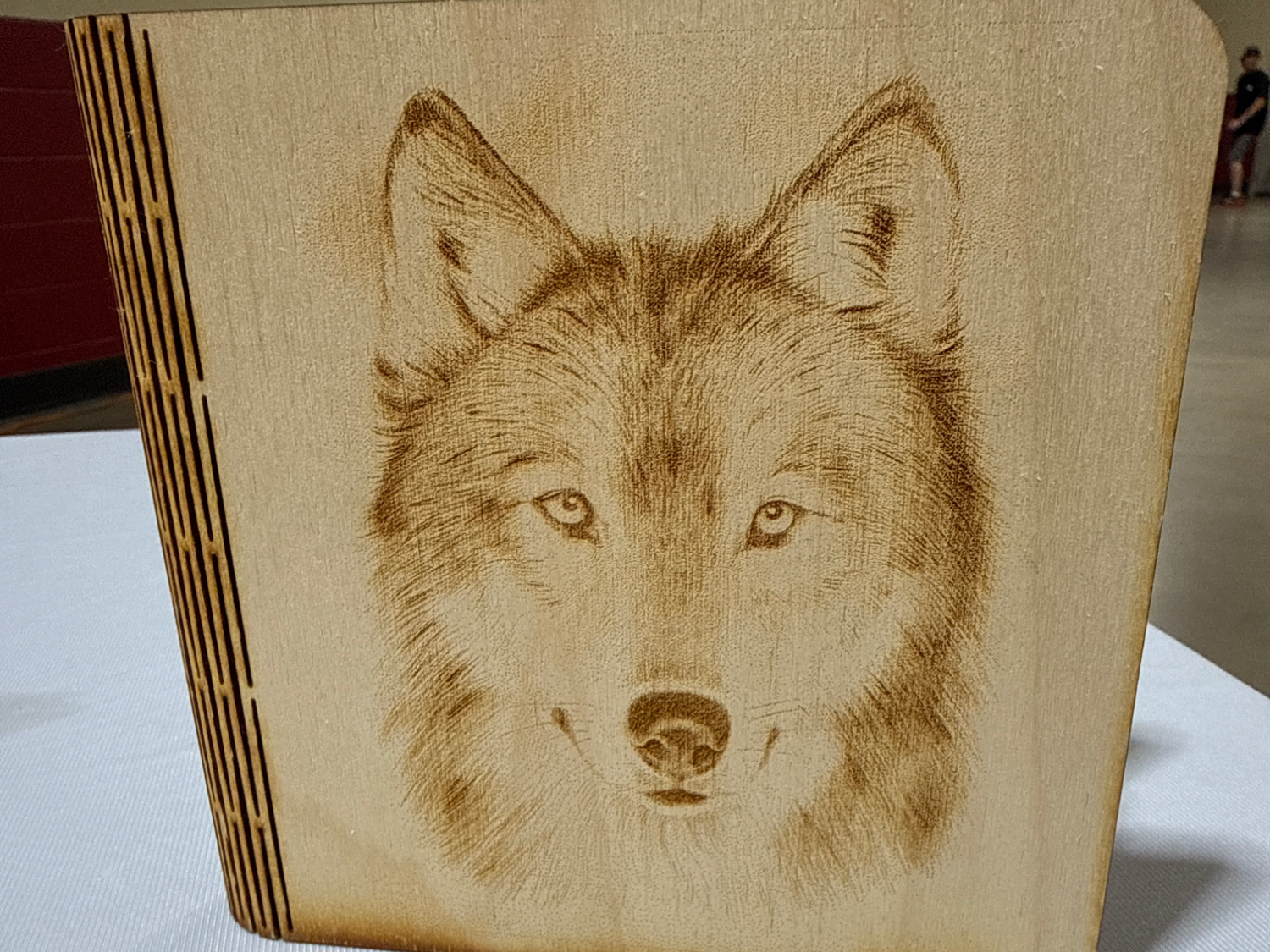 Wolf themed laser cut journal