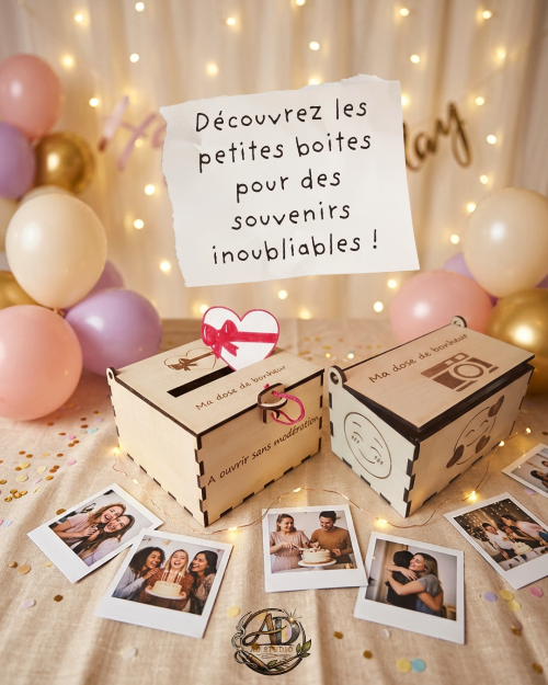 [Laser cut and engrave] boite à souvenirs photos et petits mots