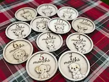 [Laser cut and engrave] Baby Monthly Milestone Marker Discs with Animal Illustrations