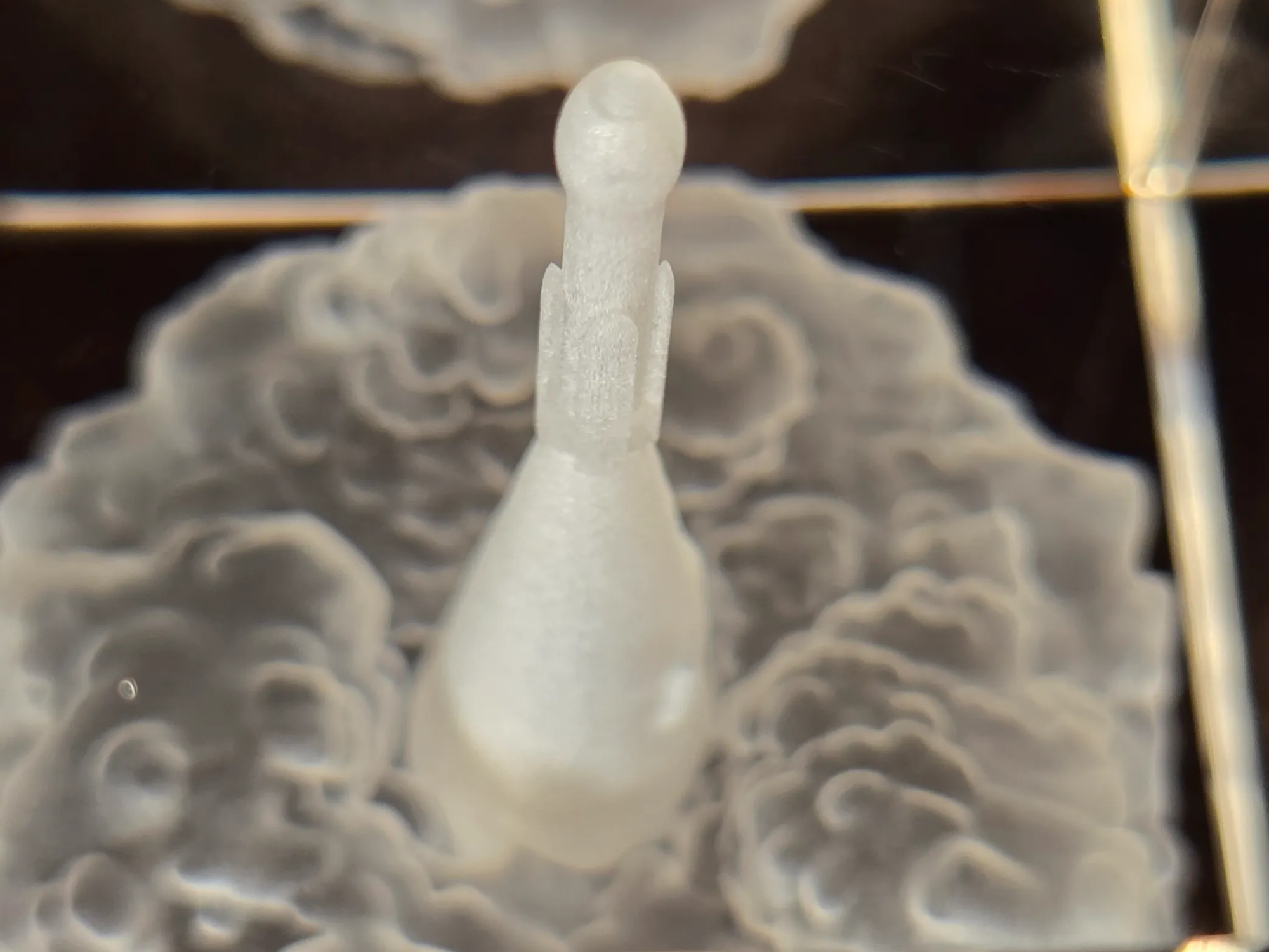 3D Inner-Engraved Rocket Launch in K9 Crystal
