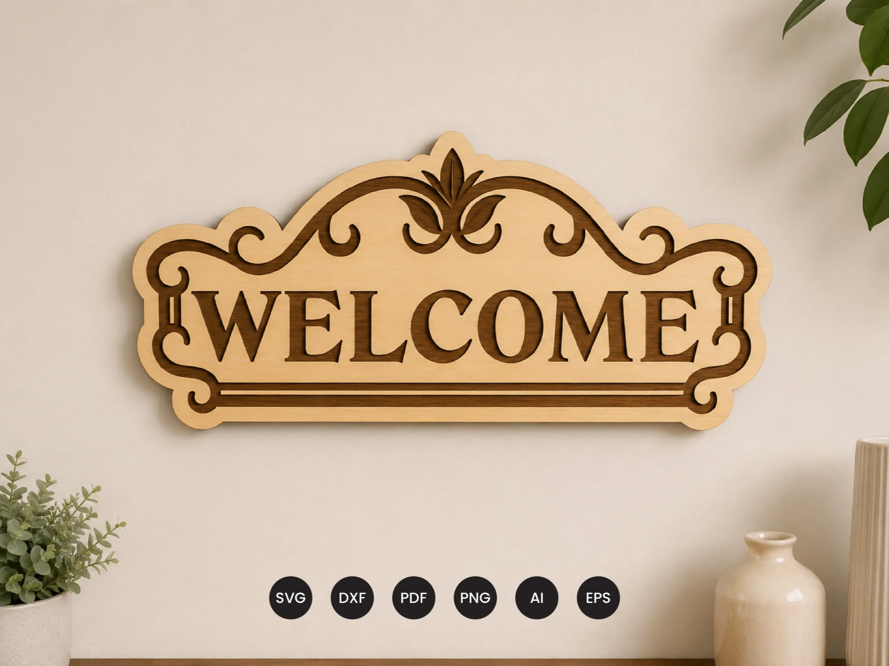 Welcome Wall Decor Laser Cut