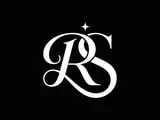 [Laser cut and engrave] Monogramme doré avec lettres R et S sur fond bleu texturé