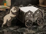 [Laser cut and engrave] Capybara Wagon Napkin Holder SVG