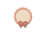 [Laser cut and engrave] Personalized Scalloped Name Sign with Bow for Nursery Decor
