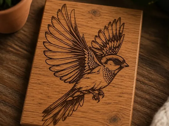 Flying Sparrow Illustration