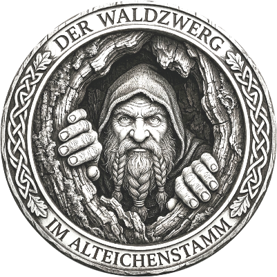 Der Waldzwerg - Holz Untersetzer.xs