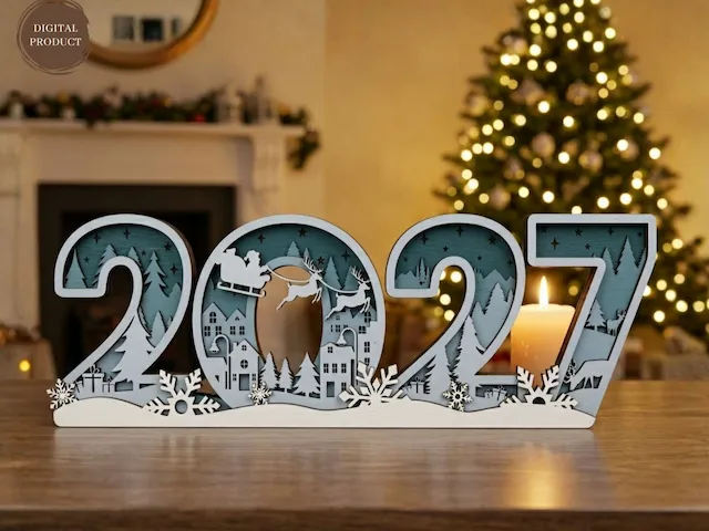 2027 Christmas Table Decor Laser Cut