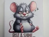 [UV printing] Sleepy Mouse Rise and Shine Canvas Wall Art
