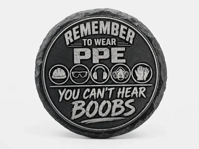 Remember to Wear PPE Safety Sign with Humorous Construction Slogan