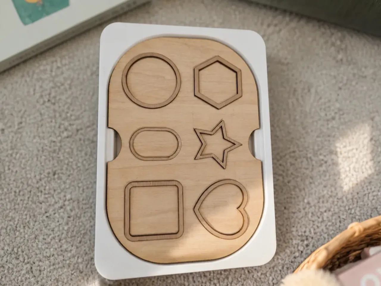 [Laser cut and engrave] Puzzle éducatif en bois avec formes géométriques pour enfants
