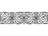 [Laser cut and engrave] Ornement floral symétrique style baroque