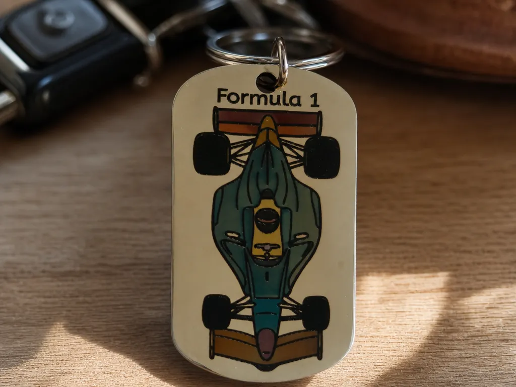 Formula 1 Racing Car Keychain
