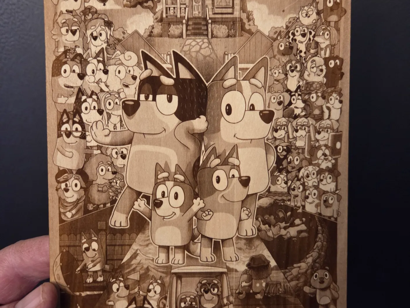 Bluey and Friends Character Illustration Wall Art