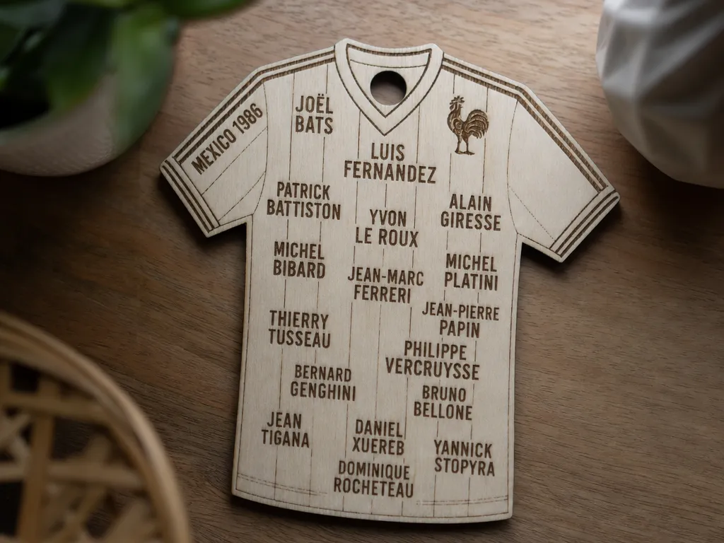 Maillot de football souvenir équipe de France Mexico 1986