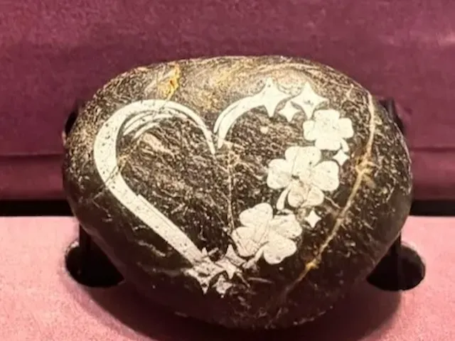 engraving on a small garden stone
