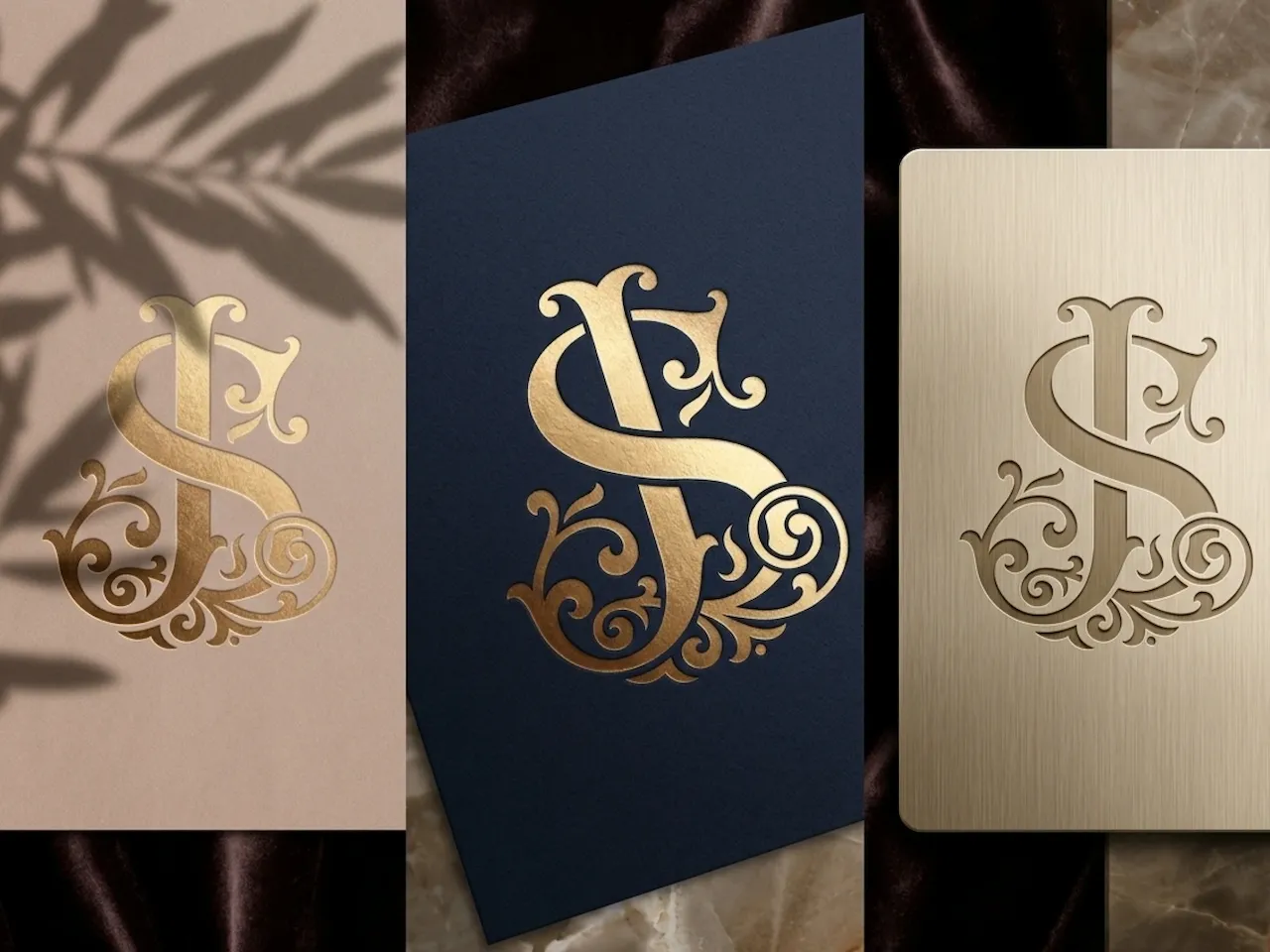 [Laser cut and engrave] JS Refined Interlocking Monogram Logo