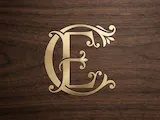 [Laser cut and engrave] EC Romantic Wedding Monogram – Flowing Couple Initials for Laser Cut Décor, Cake Toppers, Invitations & Engraving