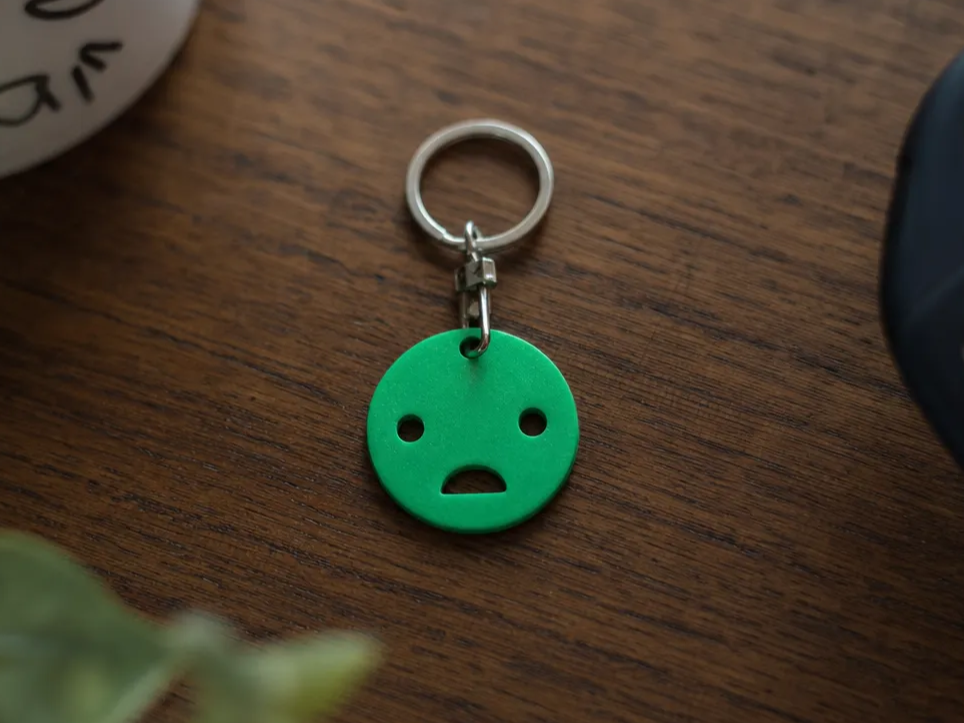 Funny Shocked Expression Keychain