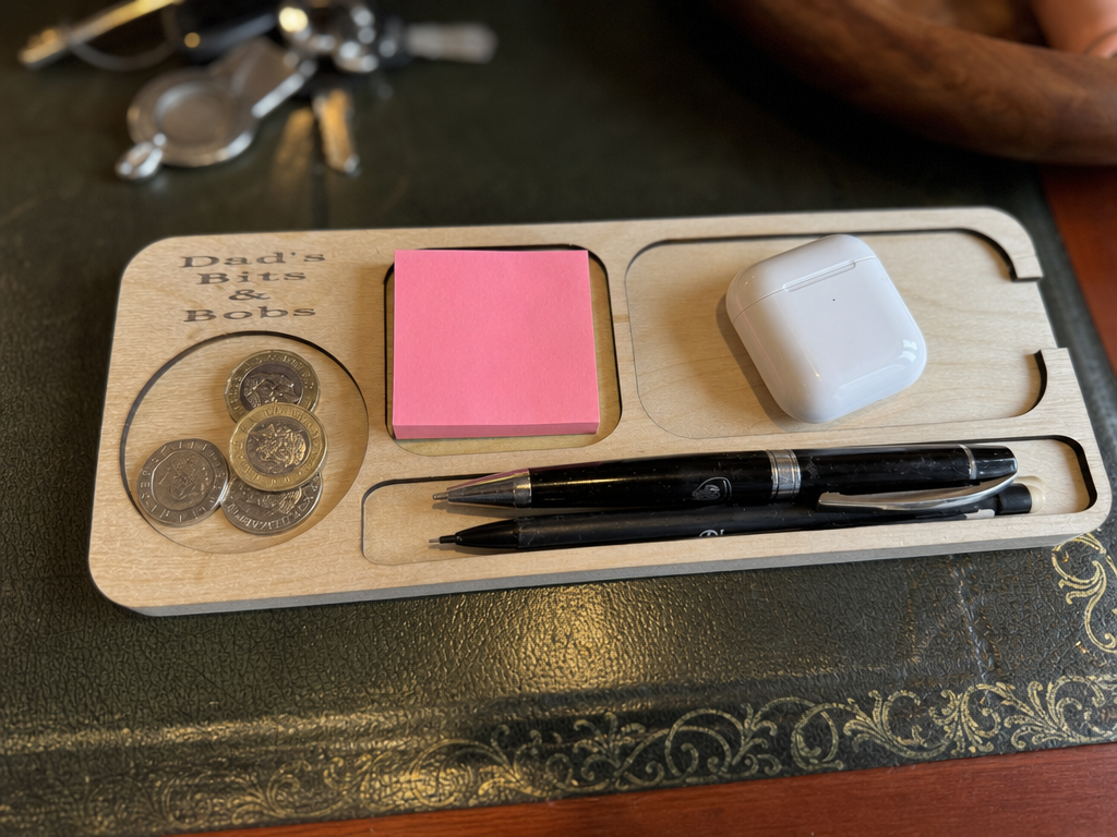 Bits and Bobs Wooden Desk Organiser Tray