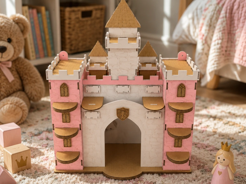Childrens Toniebox and character display castle, toy storage gift