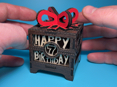 7th Birthday 3D Gift Box with Jewelry Insert