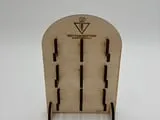 [Laser cut and engrave] Wooden Arched Jewelry or Keychain Display Stand with Hooks