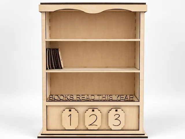 Mini Bookcase yearly books read tracker