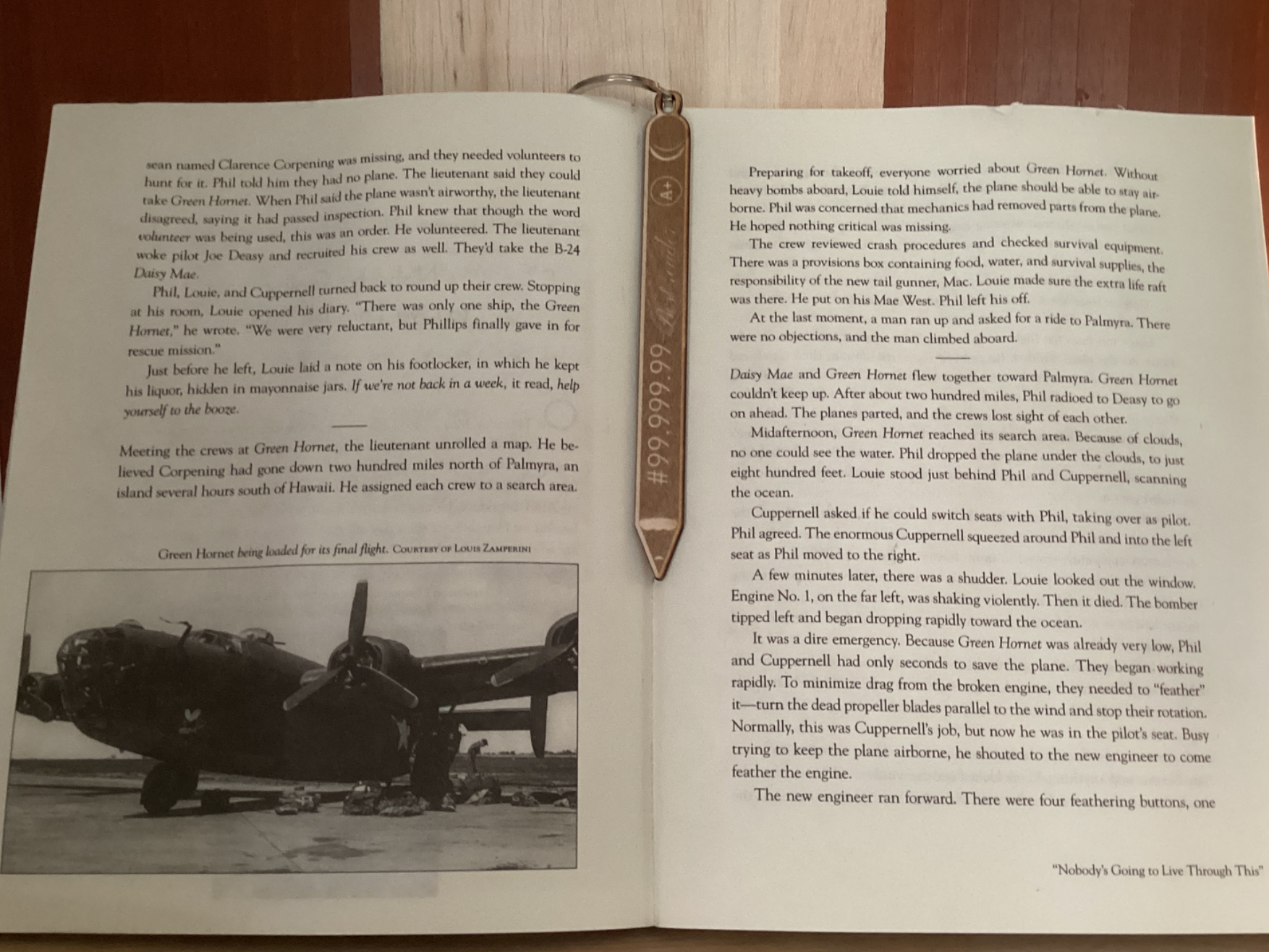 Pencil shaped wooden bookmark with A+ grade engraving