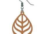 [Laser cut and engrave,Other] Teardrop Leaf Cutout Dangle Earring
