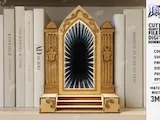 [Laser cut and engrave] Decorative Infinity Mirror Book Nook with Architectural and Floral Motifs Laser Cut Bundle