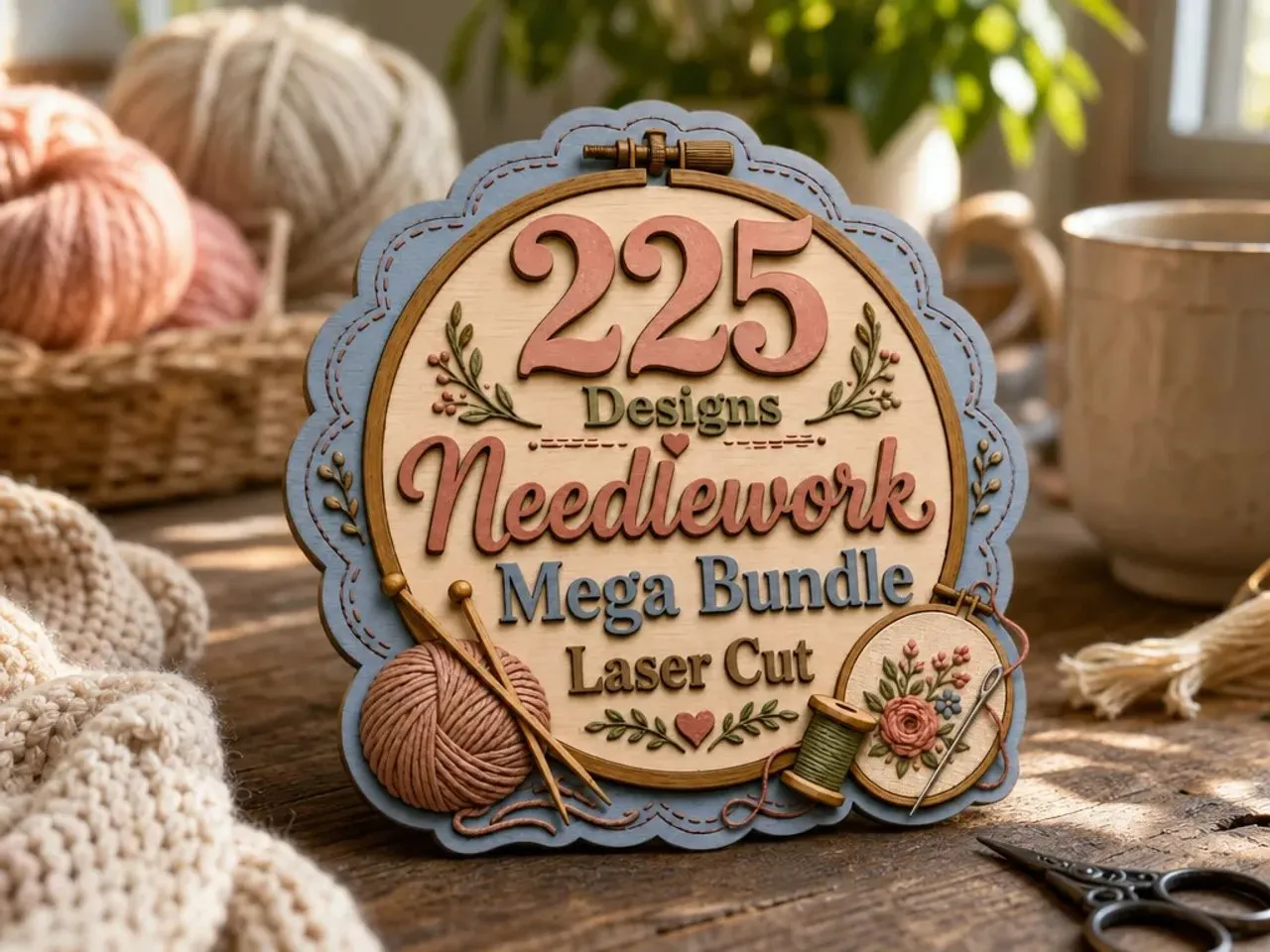 [Laser cut and engrave] Needlework and Knitting Organization Accessories Collection Laser Cut Mega Bundle